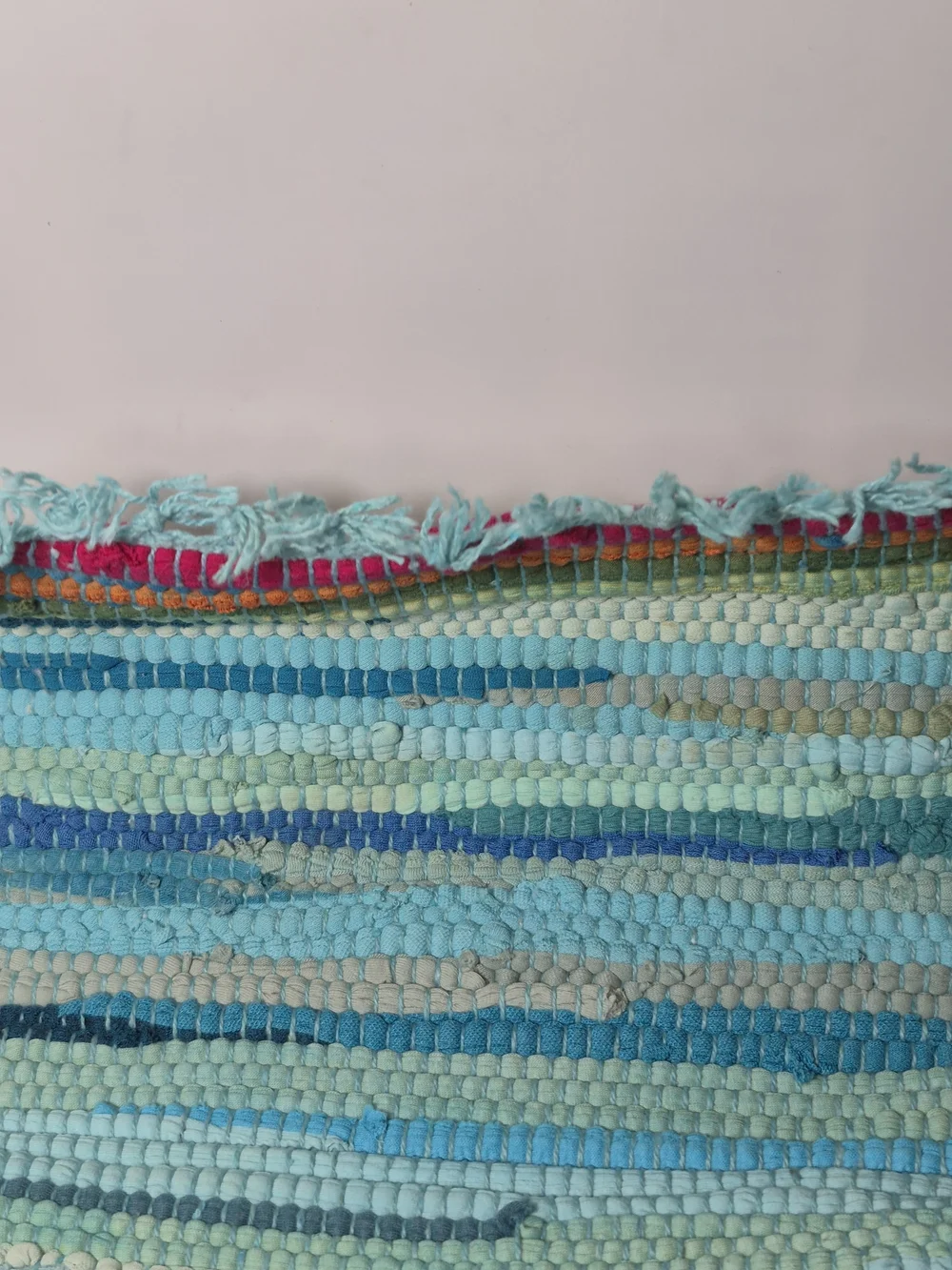SAFAVIEH small Rag Rug (Turquoise/Multi) Hand wowen cotton boho